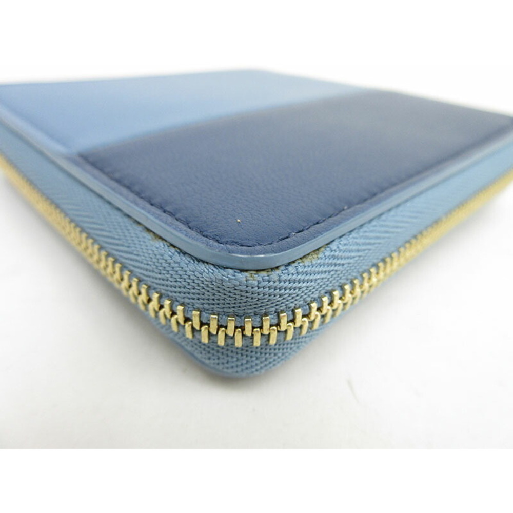 Celine Multi Function Zip Bi fold Wallet Blue - image 4
